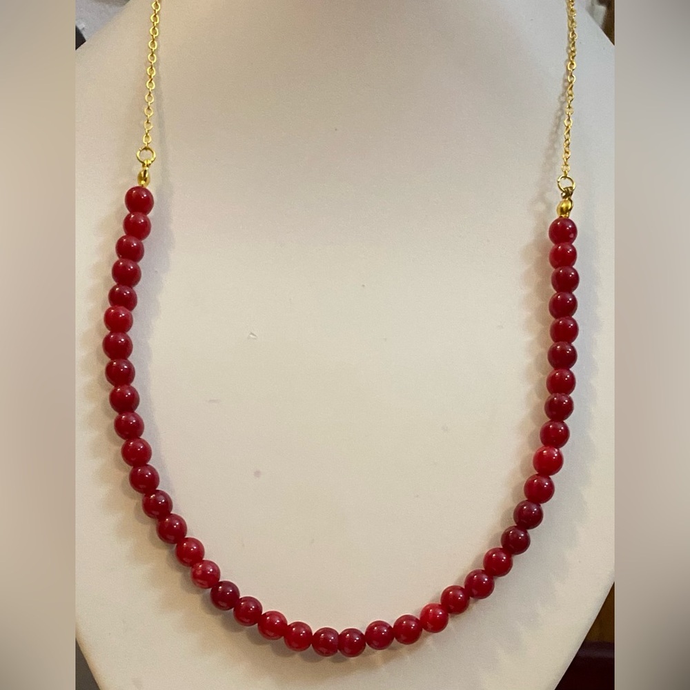 NEW Red Jade necklace